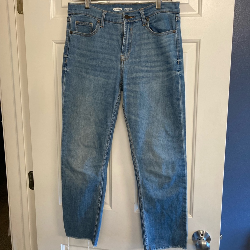 Old Navy Power straight ankle jeans, Sz 8